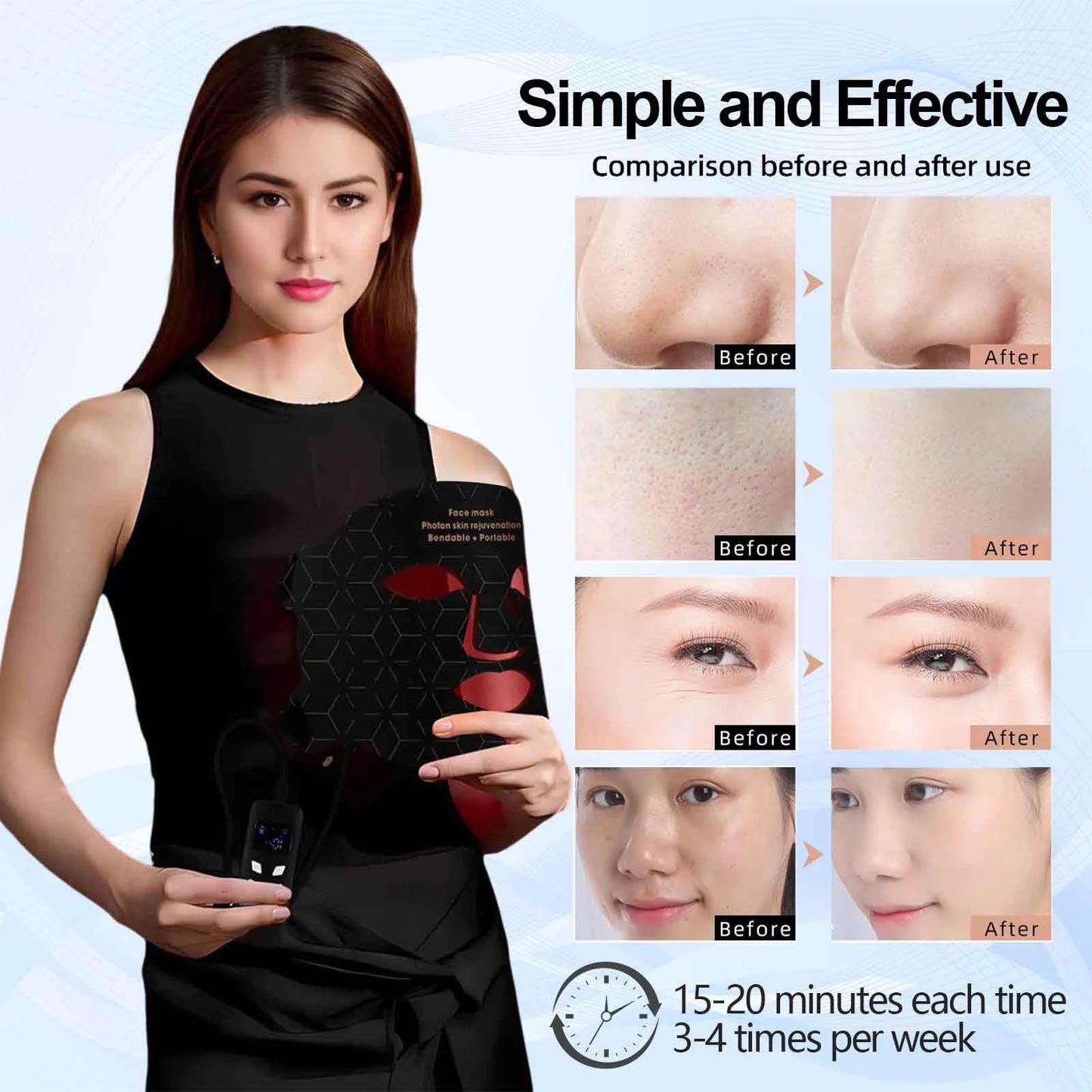 LED Red Light Therapy Face Mask