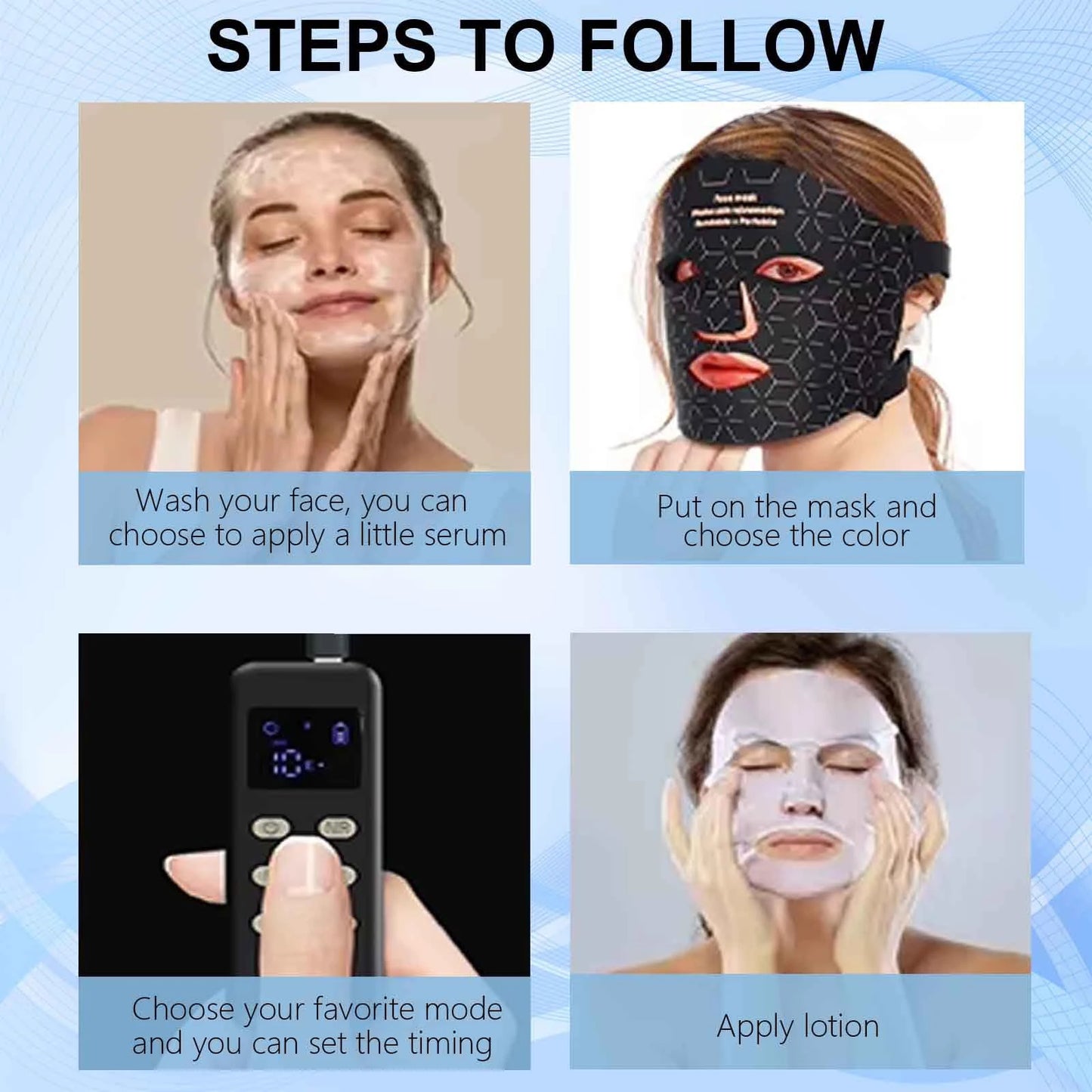 LED Red Light Therapy Face Mask