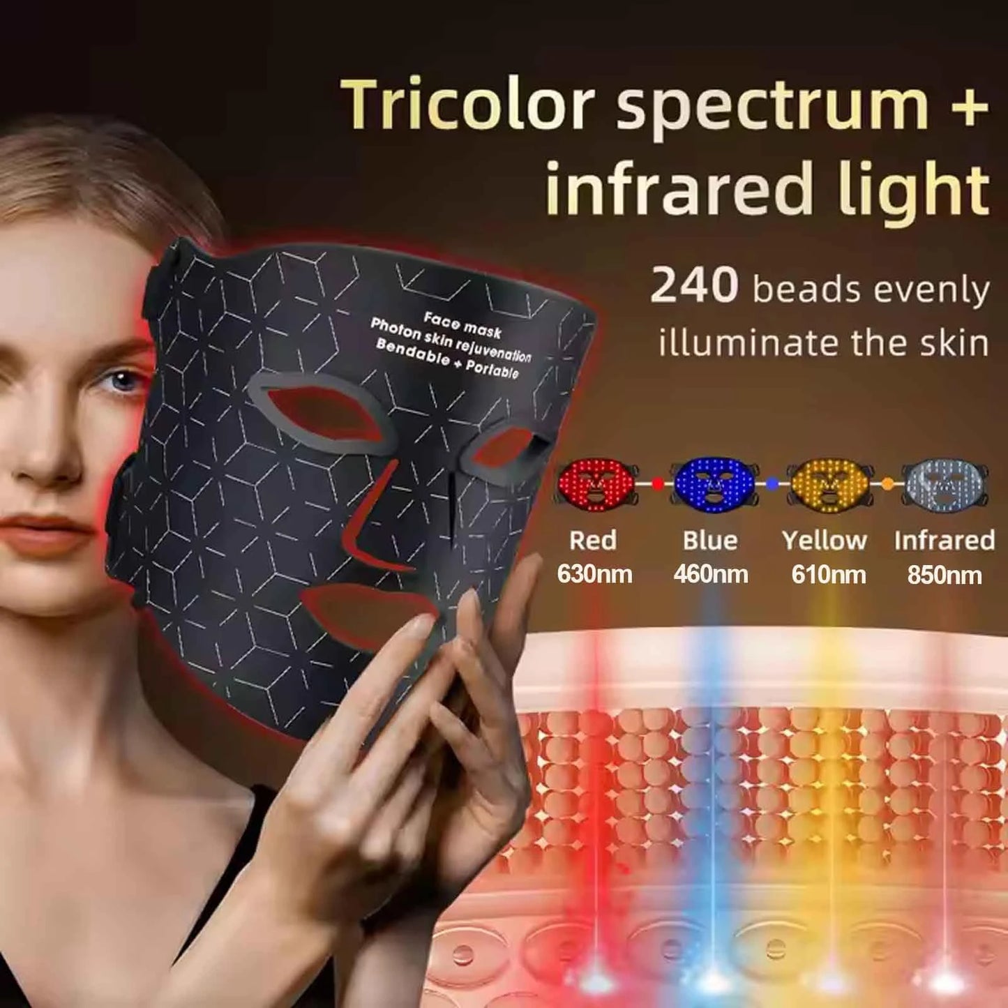 LED Red Light Therapy Face Mask